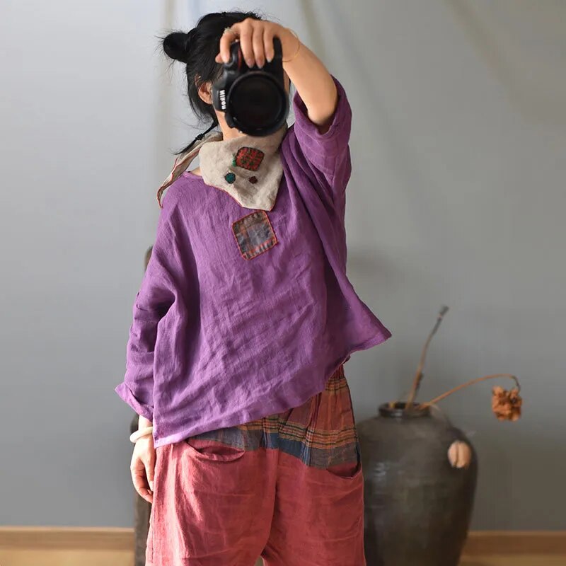 Johnature Vintage Linen Tee