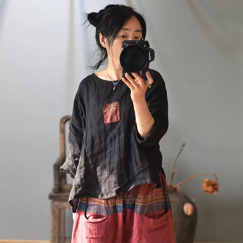 Johnature Vintage Linen Tee