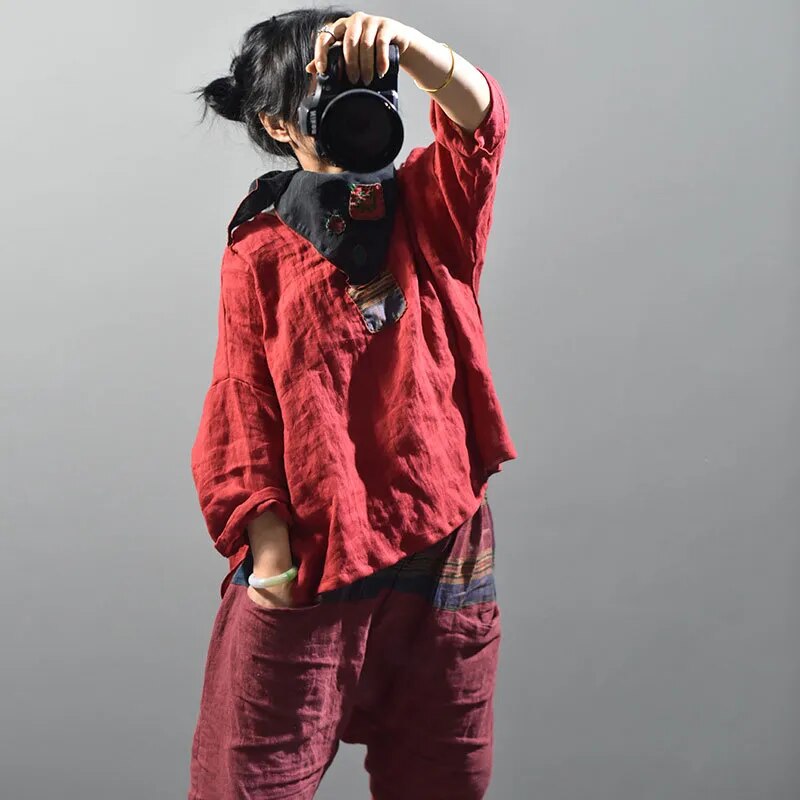 Johnature Vintage Linen Tee