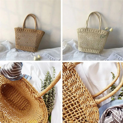 Summer Straw Beach Tote