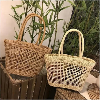 Summer Straw Beach Tote