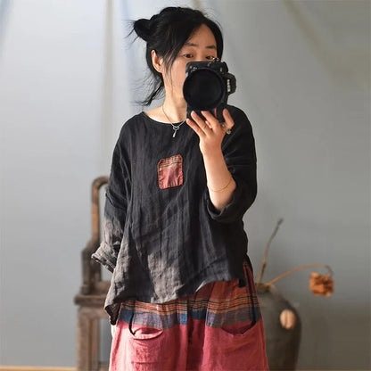 Johnature Vintage Linen Tee