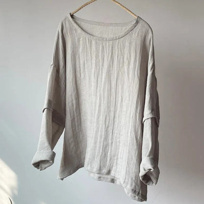 Johnature 2023 Linen Patchwork Tee